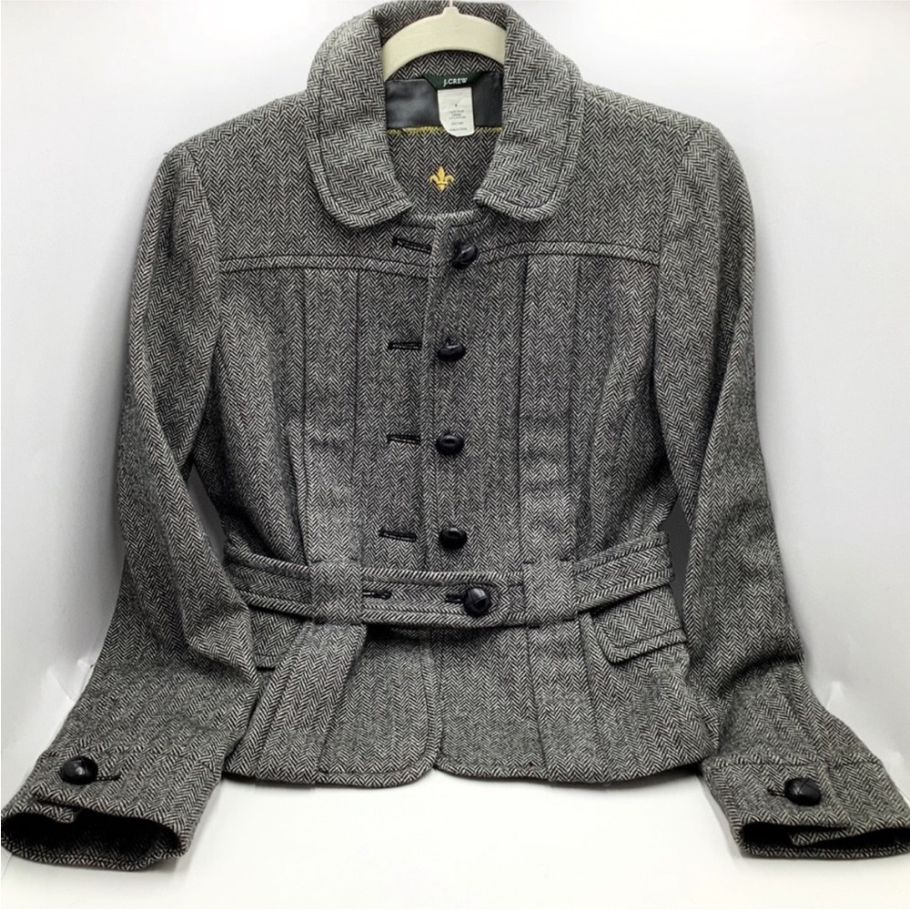 {J.Crew} Herringbone Wool Jacket